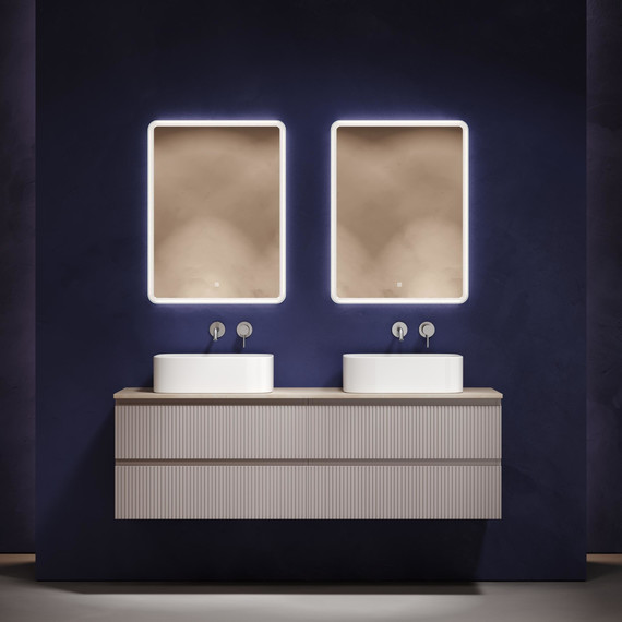 Тумба подвесная с раковиной Sancos Snob T 160 см SNT80SM, Doha Soft (раковины Element CN6052, столешница TT160A2) - фото 5