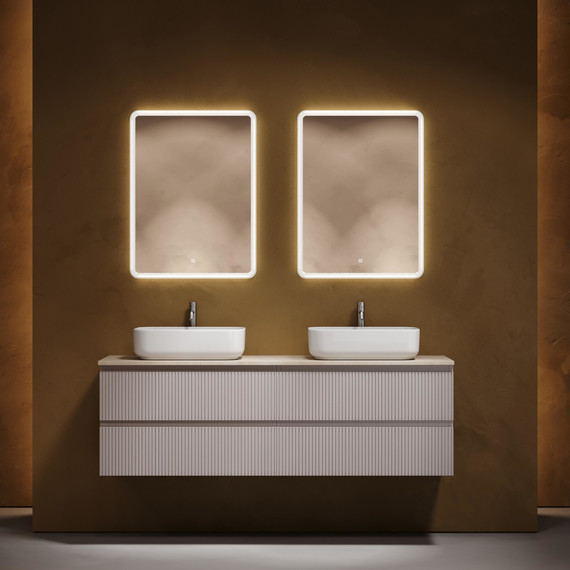 Тумба подвесная с раковиной Sancos Snob T 160 см SNT80SM, Doha Soft (раковины Element CN5043, столешница TT160A2X) - фото 10