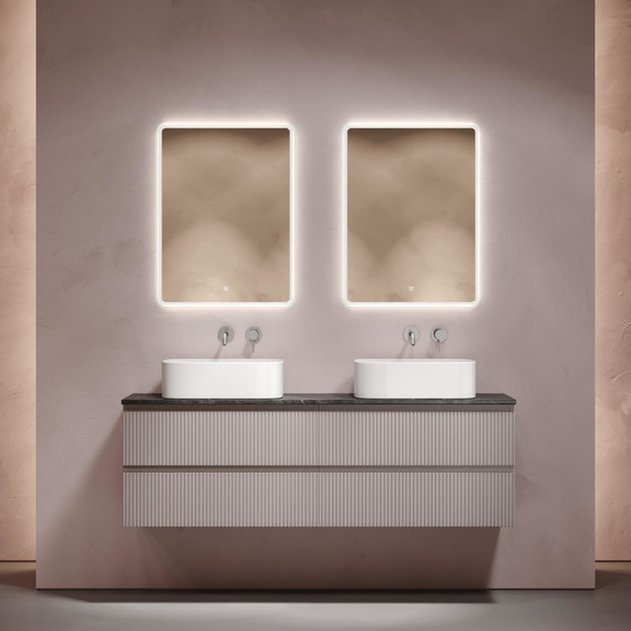 Тумба подвесная с раковиной Sancos Snob T 160 см SNT80SM, Doha Soft (раковины Element CN6052, столешница TT160A1) - фото 4