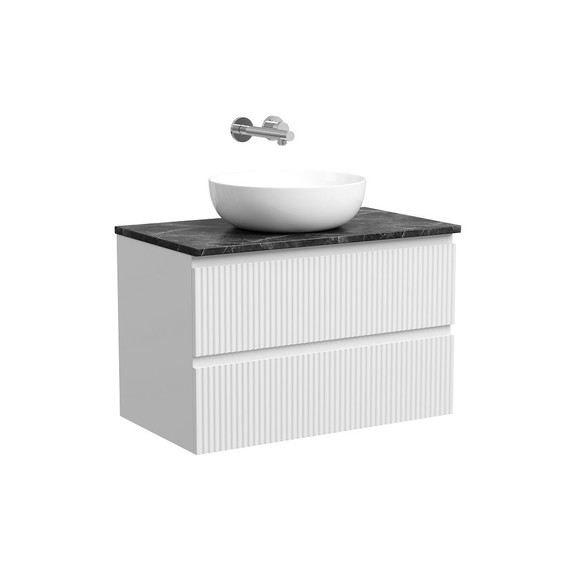 Тумба подвесная с раковиной Sancos Snob T 80 см SNT80W, Bianco (раковина Element CN6005, столешница TT80A1) - фото 