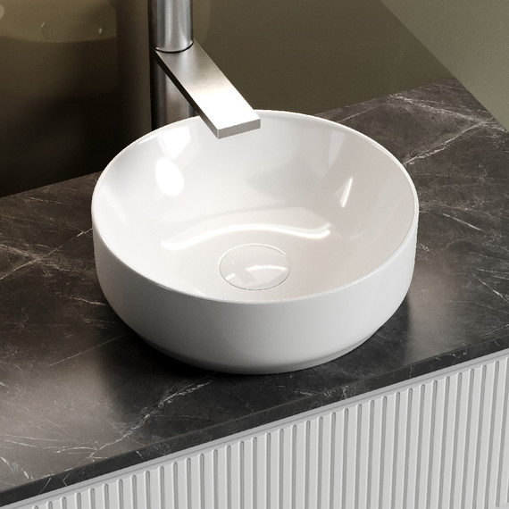 Тумба подвесная с раковиной Sancos Snob T 80 см SNT80W, Bianco (раковина Element CN6005, столешница TT80A1X) - фото 5