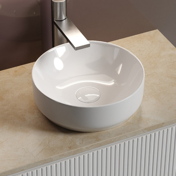 Тумба подвесная с раковиной Sancos Snob T 80 см SNT80W, Bianco (раковина Element CN6005, столешница TT80A2X) - фото 5