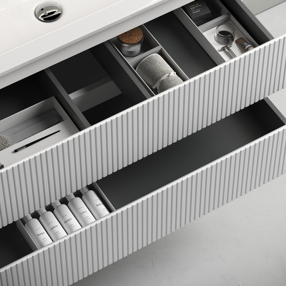 Тумба подвесная с раковиной Sancos Snob T 80 см SNT80W, Bianco (раковина Grace CN7012) - фото 4