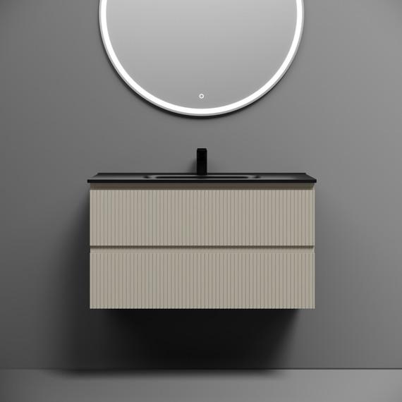 Тумба подвесная с раковиной-столешницей Sancos Snob T 90 см SNT90CE, Beige Soft (раковина Element CN7002MB) - фото 5