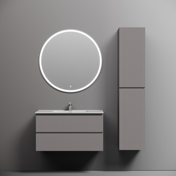 Тумба подвесная с раковиной-столешницей Sancos Snob T 90 см SNT90SM, Doha Soft (раковина Element CN7002) - фото 6