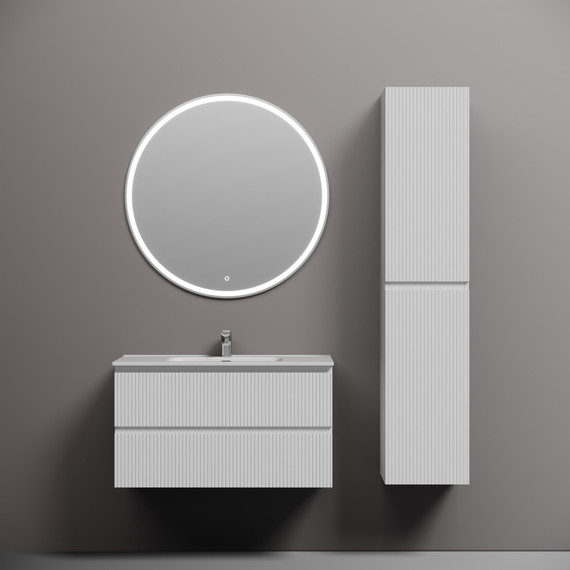 Тумба подвесная с раковиной-столешницей Sancos Snob T 90 см SNT90W, Bianco (раковина Element CN7002) - фото 6