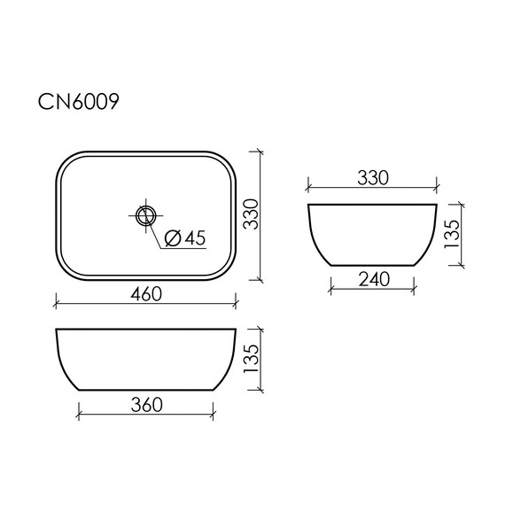 Тумба подвесная с раковиной Sancos Snob T 160 см SNT80SM, Doha Soft (раковины Element CN6009, столешница TT160A1X) - фото 6