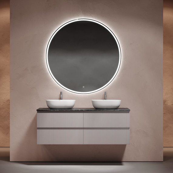 Тумба подвесная с раковиной Sancos Snob T 160 см SNT80SM, Doha Soft (раковины Element CN6009, столешница TT160A1X) - фото 4