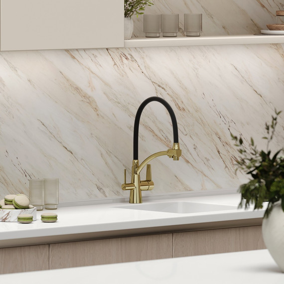 Смеситель для кухни Sancos Eri SC4001ZG, полированное золото/чёрный - фото 3