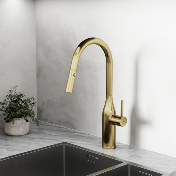 Смеситель для кухни Sancos Grand SC4002BG, брашированное золото - фото 2