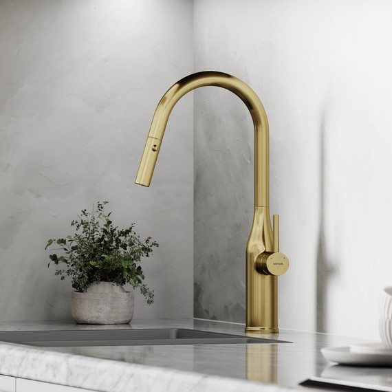 Смеситель для кухни Sancos Grand SC4002BG, брашированное золото - фото 6