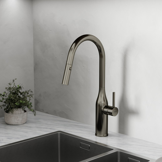 Смеситель для кухни Sancos Grand SC4002GG, вороненая сталь - фото 7