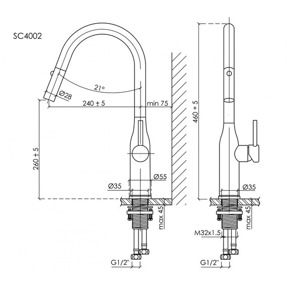 Смеситель для кухни Sancos Grand SC4002MB, чёрный матовый - фото 7