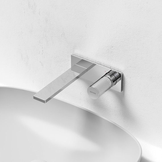 Смеситель для раковины настенный Sancos Nexus SC9013CH (со скрытой частью) - фото 4