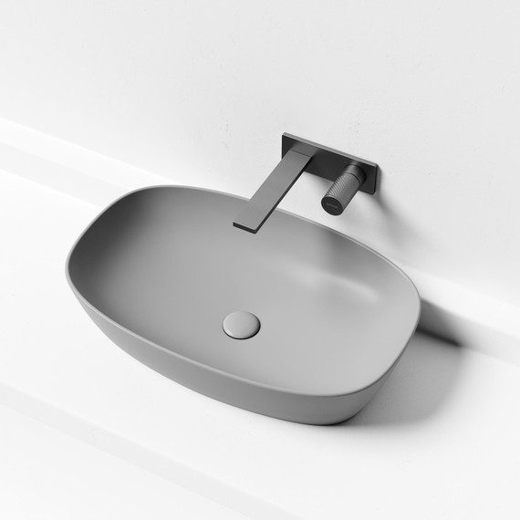 Смеситель для раковины настенный Sancos Nexus SC9013GG, вороненая сталь (со скрытой частью) - фото 3