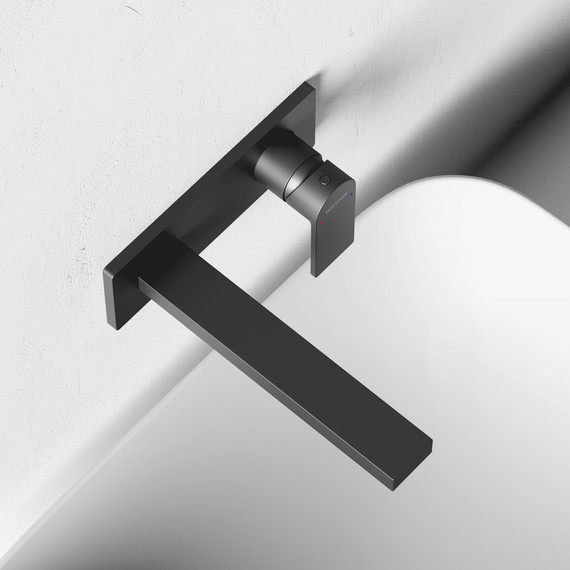 Смеситель для раковины настенный Sancos Studio SC9017GG, вороненая сталь (со скрытой частью) - фото 6