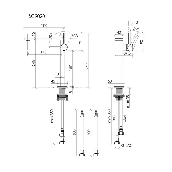 Смеситель для раковины высокий Sancos Linn SC9020BN, брашированный никель - фото 3