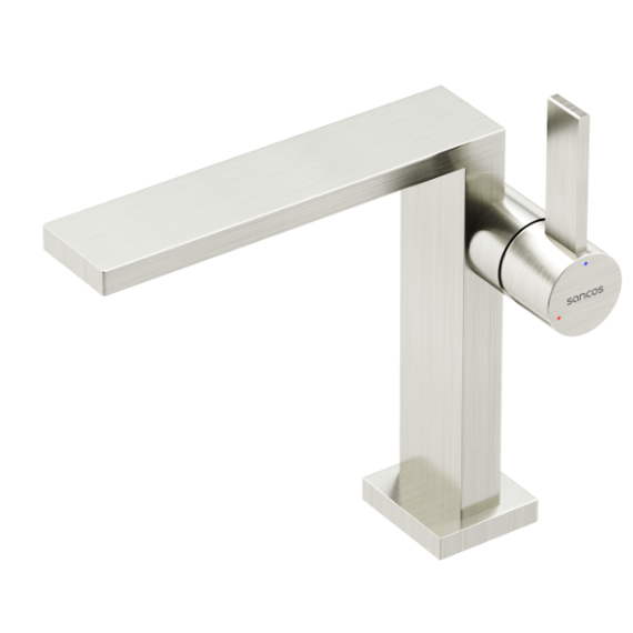 Смеситель для раковины высокий Sancos Linn SC9020BN, брашированный никель - фото 2