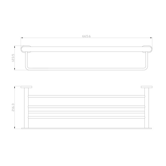 Полка для полотенец Wonzon & Woghand First WW-8481-LG, цвет золото глянцевое - фото 4