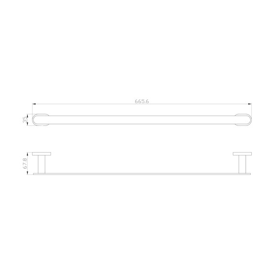 Полотенцедержатель Wonzon & Woghand First WW-8412-LG, цвет золото глянцевое - фото 4