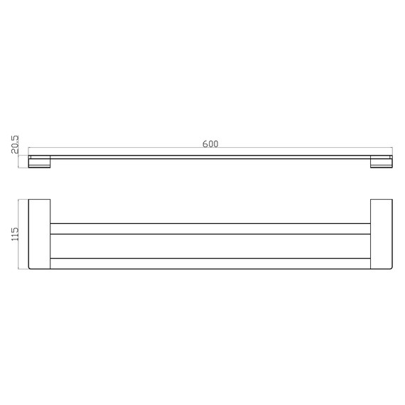 Полотенцедержатель Wonzon & Woghand Eclipse WW-9111-GM, цвет тёмный графит брашированный - фото 4