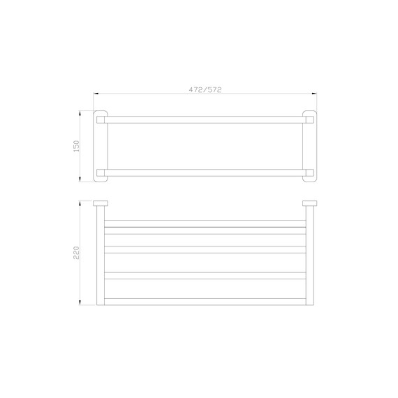 Полка для полотенец Wonzon & Woghand Graffity WW-9381-BN, цвет никель брашированный - фото 4