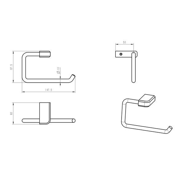 Держатель для туалетной бумаги Wonzon & Woghand WW-V3801-CR - фото 2