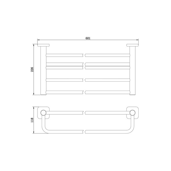 Полка для полотенец Wonzon & Woghand WW-V1901-GM, цвет тёмный графит брашированный - фото 2