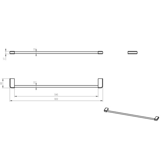 Полотенцедержатель Wonzon & Woghand WW-V3101-MB, цвет чёрный матовый - фото 2