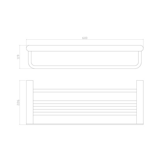 Полка для полотенец Wonzon & Woghand Carbon WW-7781, цвет чёрный матовый - фото 4