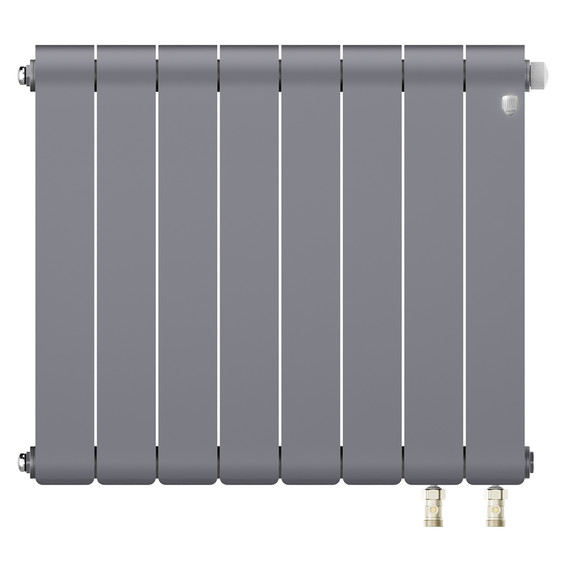 Радиатор Royal Thermo Infinity 500 Silver Satin VR80 640x591 мм (8 секций) - фото 2