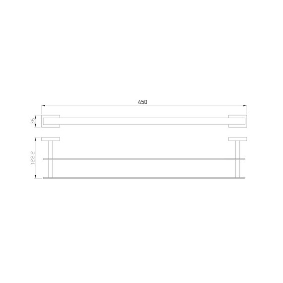 Полотенцедержатель Wonzon & Woghand Flat WW-9711-45CM - фото 4