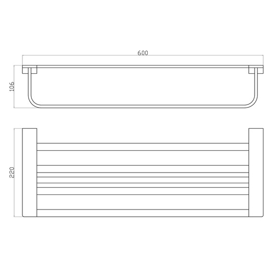 Полка для полотенец Wonzon & Woghand Eclipse WW-9181-GM, цвет тёмный графит брашированный - фото 4
