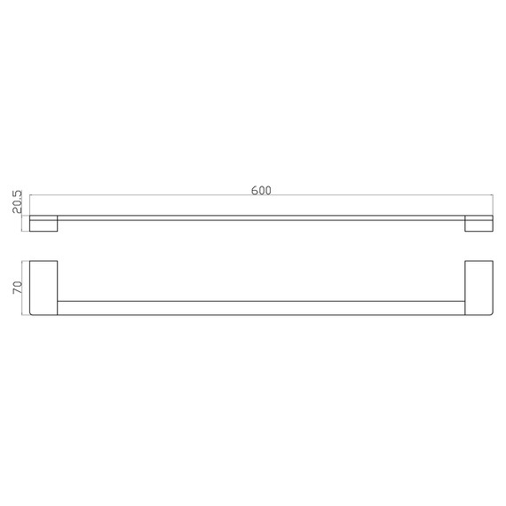 Полотенцедержатель Wonzon & Woghand Eclipse WW-9112-GM, цвет тёмный графит брашированный - фото 4
