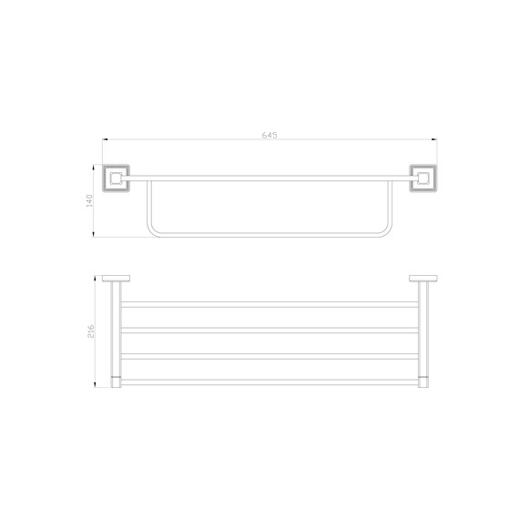 Полка для полотенец Wonzon & Woghand Roma WW-7281, цвет бронза брашированная - фото 4