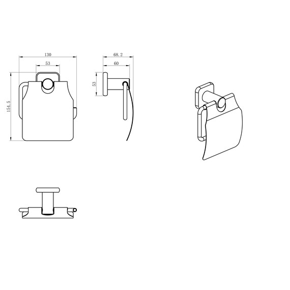 Держатель для туалетной бумаги Wonzon & Woghand WW-V1802-GM, цвет тёмный графит брашированный - фото 2