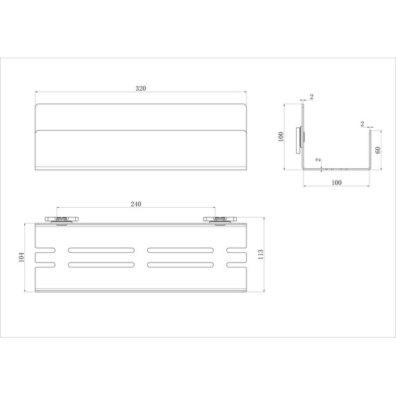 Полка Wonzon & Woghand WW-6131-BGM, цвет тёмный графит брашированный - фото 2