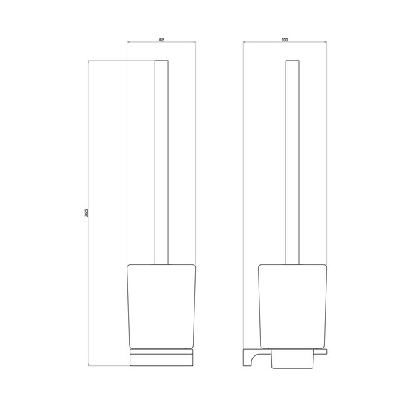 Ёршик для унитаза Wonzon & Woghand Eclipse WW-9129-BL, цвет чёрный глянцевый - фото 4