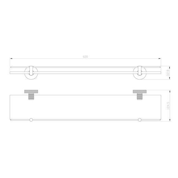Стеклянная полка Wonzon & Woghand Majestic WW-9227, цвет чёрный - фото 4