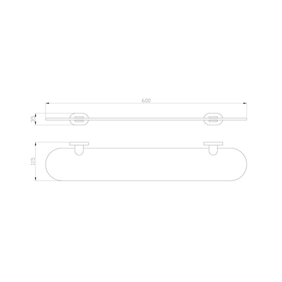 Стеклянная полка Wonzon & Woghand First WW-8427 - фото 2