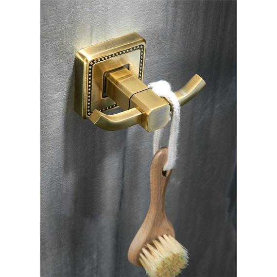 Двойной крючок Wonzon & Woghand Roma WW-7225, цвет бронза брашированная - фото 4