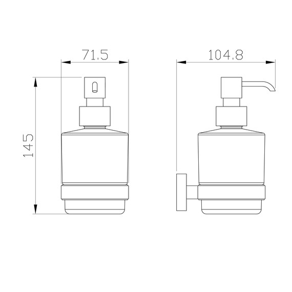 Дозатор для жидкого мыла Wonzon & Woghand Graffity WW-9333-BGM, цвет тёмный графит брашированный - фото 4