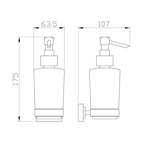 Дозатор для жидкого мыла Wonzon & Woghand Flat WW-9733 - фото 4