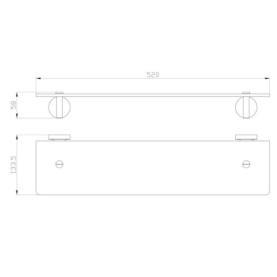 Стеклянная полка Wonzon & Woghand Simple WW-6527 - фото 2