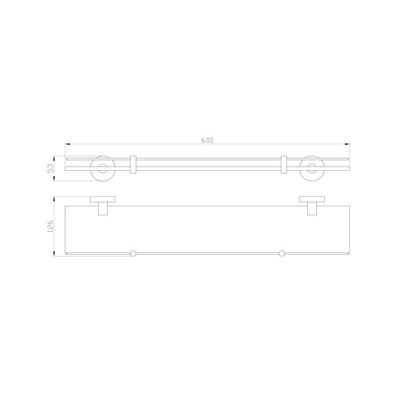 Стеклянная полка Wonzon & Woghand Easy WW-8127 - фото 3