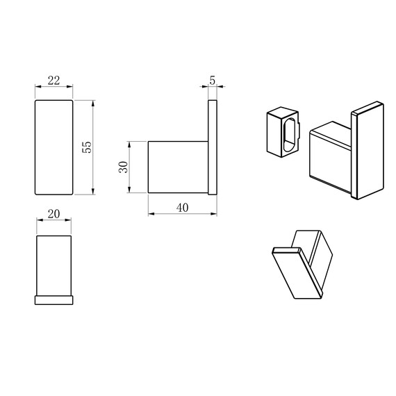 Крючок Wonzon & Woghand WW-V2301-CR - фото 2