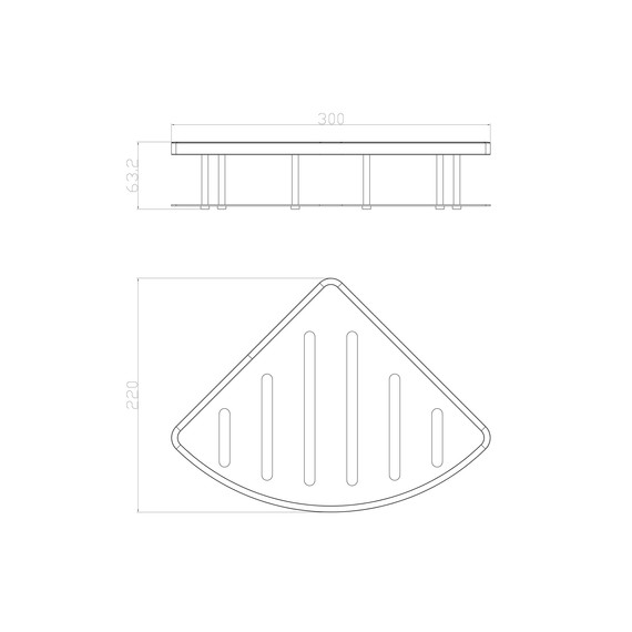Полка угловая Wonzon & Woghand WW-4132-BGM, цвет тёмный графит брашированный - фото 2