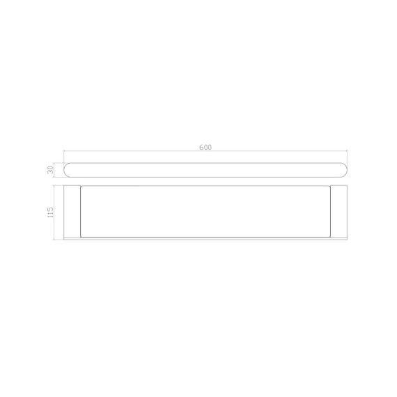 Стеклянная полка Wonzon & Woghand Carbon WW-7727, цвет чёрный матовый - фото 2