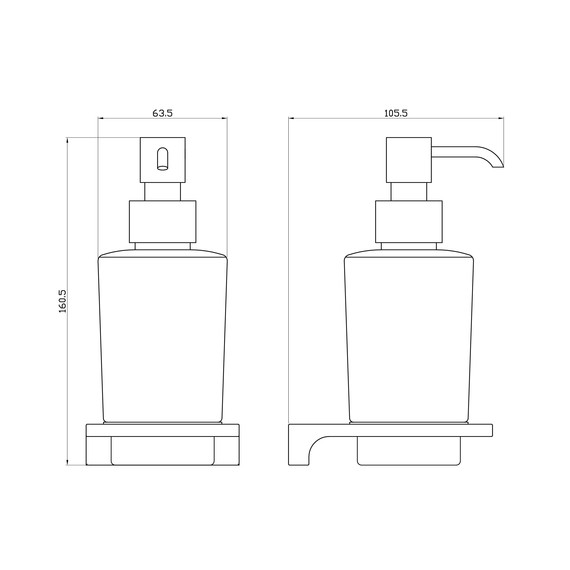 Дозатор для жидкого мыла Wonzon & Woghand Eclipse WW-9133-CR - фото 4