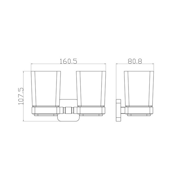 Стакан двойной для зубных щеток Wonzon & Woghand Still WW-6628 - фото 3